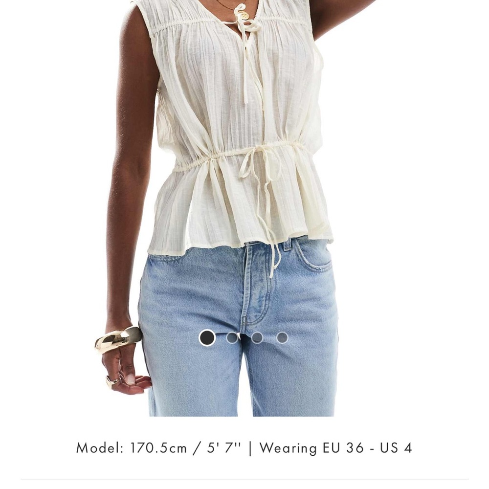 Object Tie Front Ruched Top